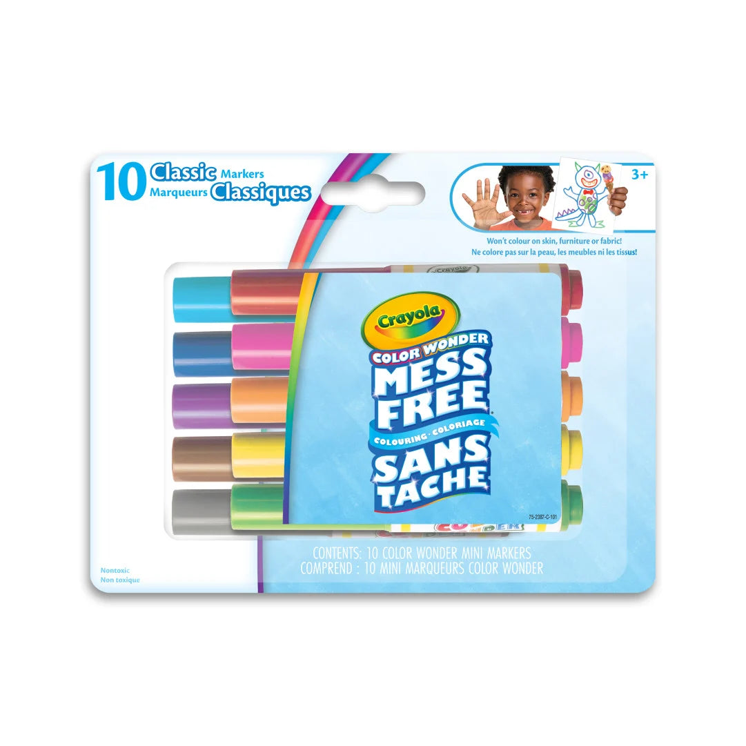 Crayola Color Wonder Mess-Free Mini Markers Classic, 10 Count