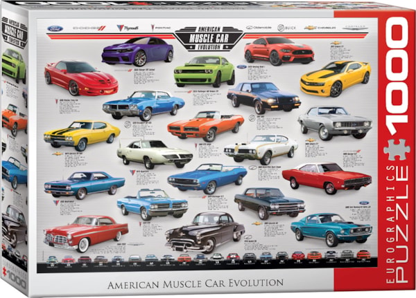 Eurographics Puzzle- American Muscle Car Evolution 1000pc