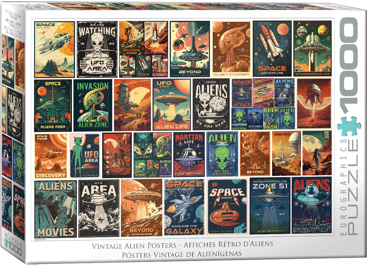 Eurographics Puzzle - Alien Invasion Collage 1000pc