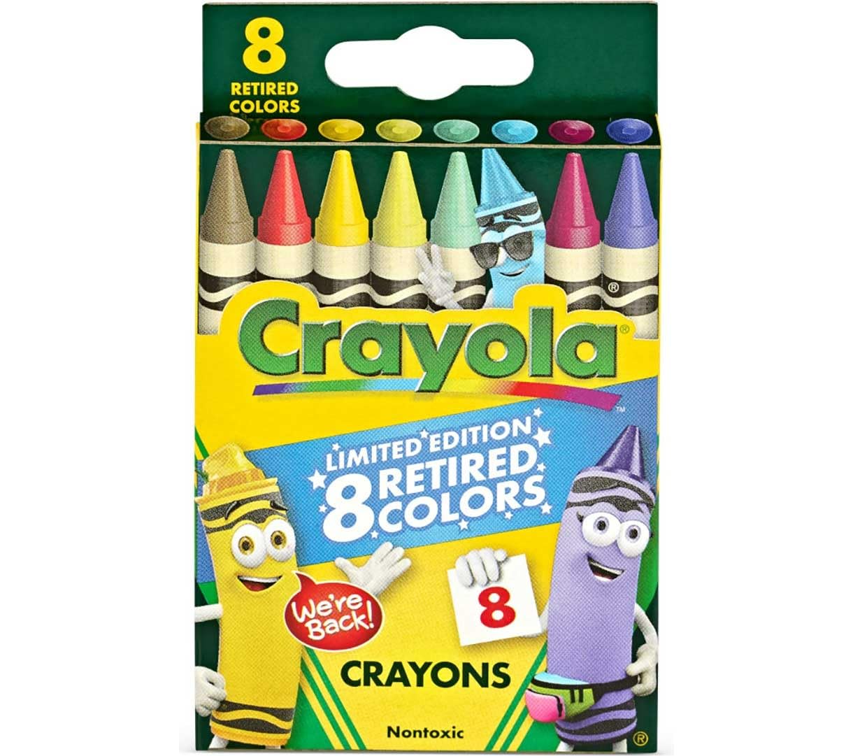 Crayola 8 Retired Colours Crayons