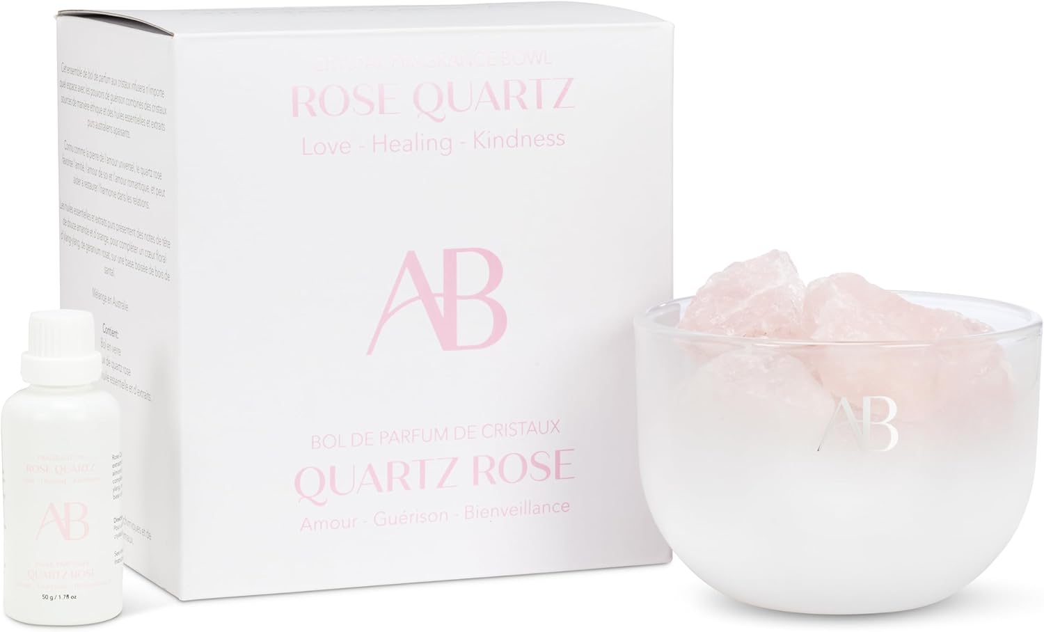 Rose Quartz Crystal Fragrance Bowl