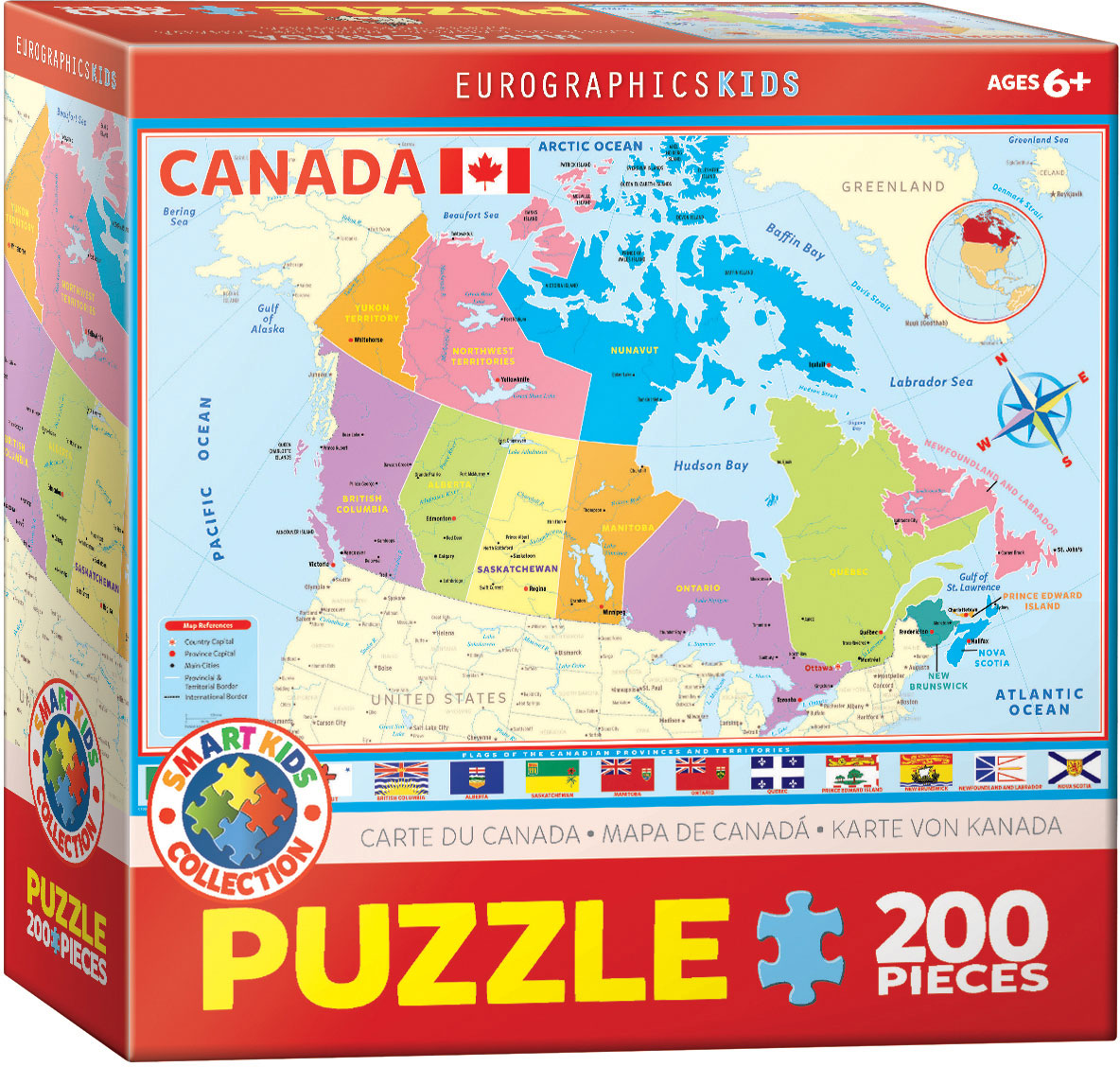 Eurographics Puzzle- Map of Canada 200pc