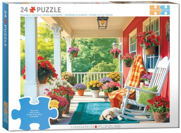 Eurographics Puzzle- Sleeping on Porch 24pc