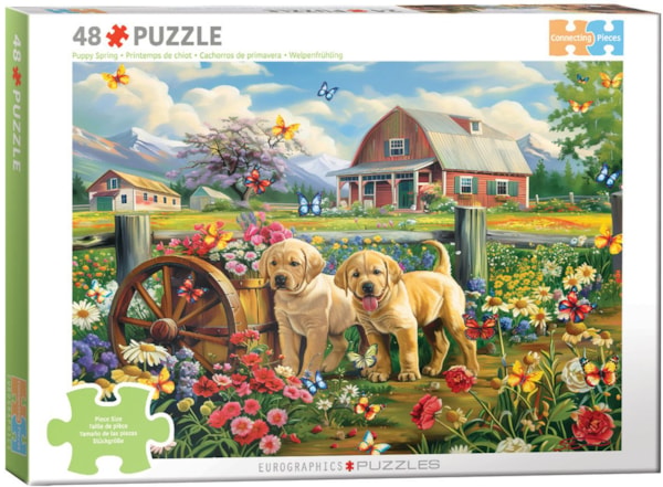 Eurographics Puzzle- Puppy Spring 48pc