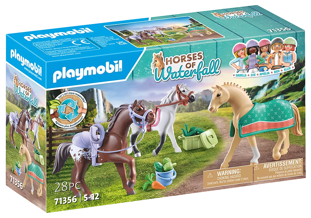 Playmobile Three Horses with Saddles 71356