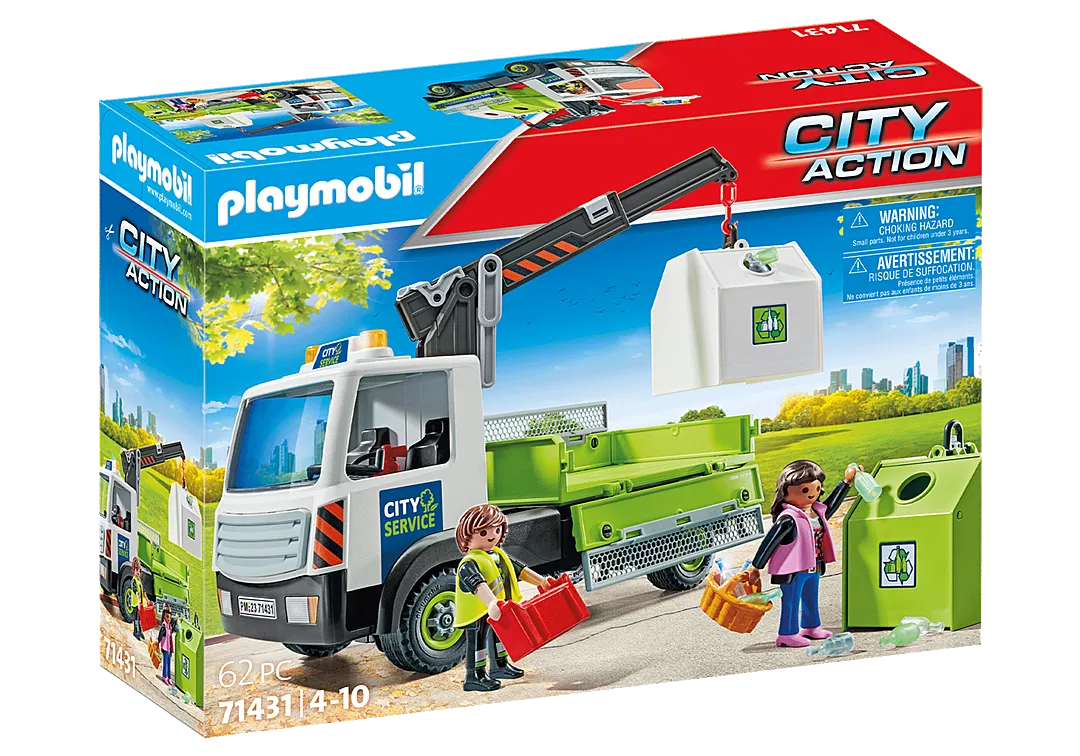 Playmobile Glass Recycling Truck with Container 71431