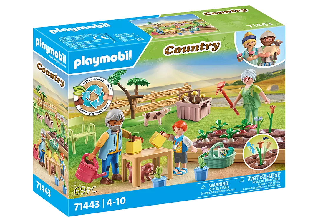 Playmobile Idyllic vegetable garden with grandparents 71443