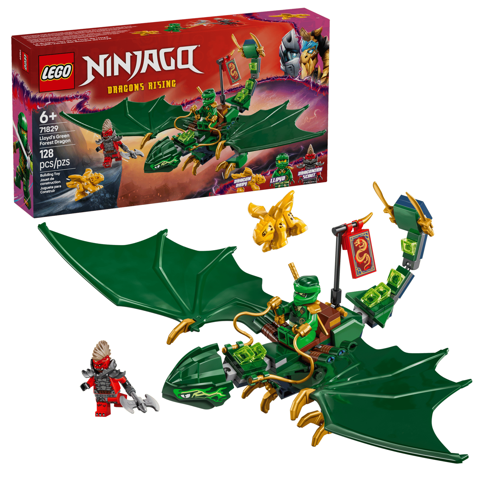 Lego 71829 Lloyd's Green Forest Dragon