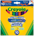 CRAYOLA - 10 WASH. ULTRA CLEAN BROAD LINE, BOLD
