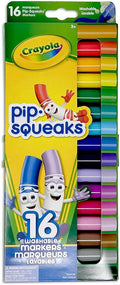 CRAYOLA - 16 PIP-SQUEAKS BROAD LINE WASH. MARKERS