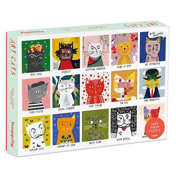 Happily Puzzle- Nia Gould Art Cats 1000pc