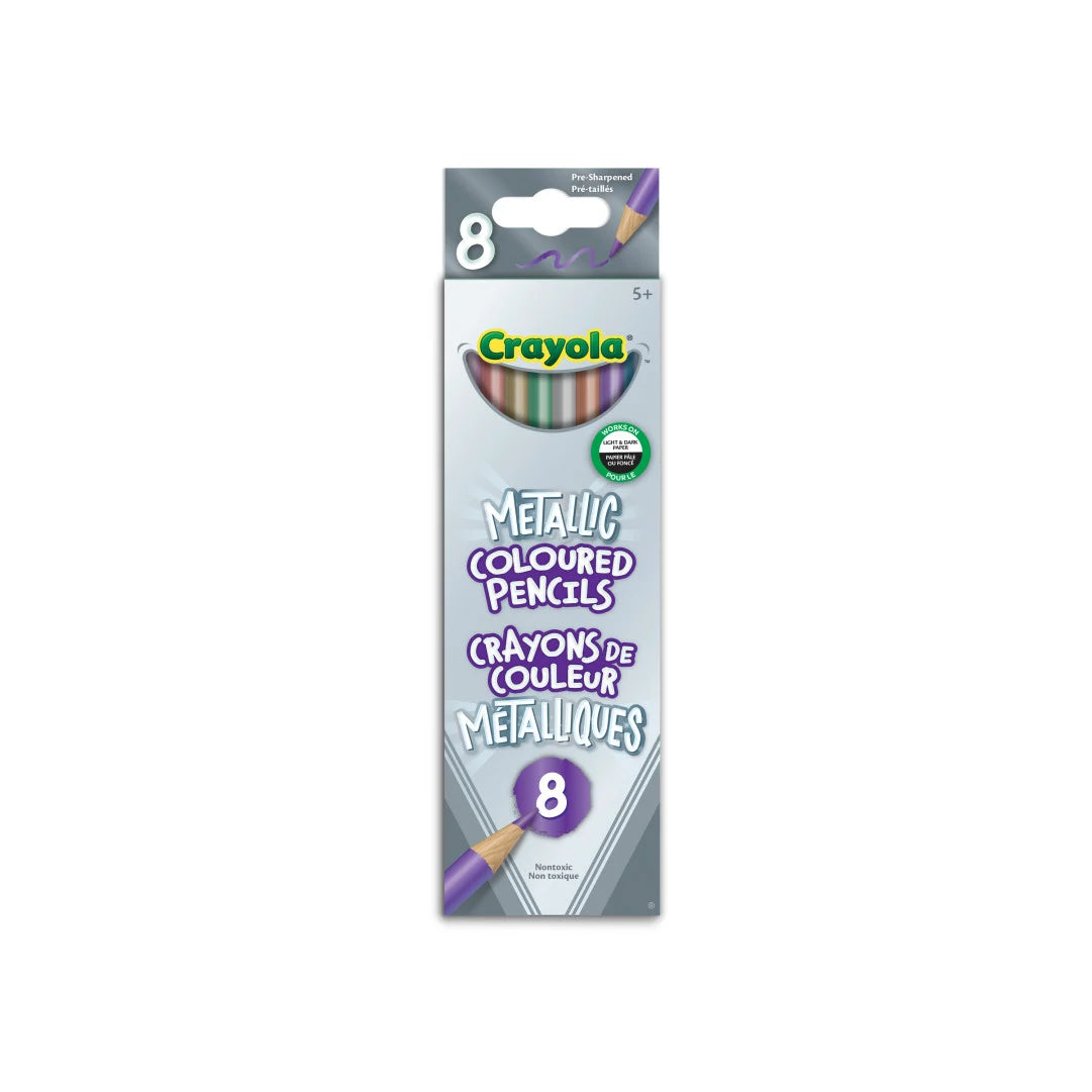 Crayola Metallic Coloured Pencils, 8 Count