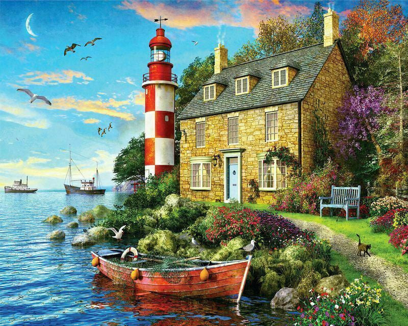 Springbok Puzzle- The Cottage Lighthouse 1000pc