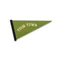 Pennant Wood Magnet Die Cut Shape GODERICH - Green