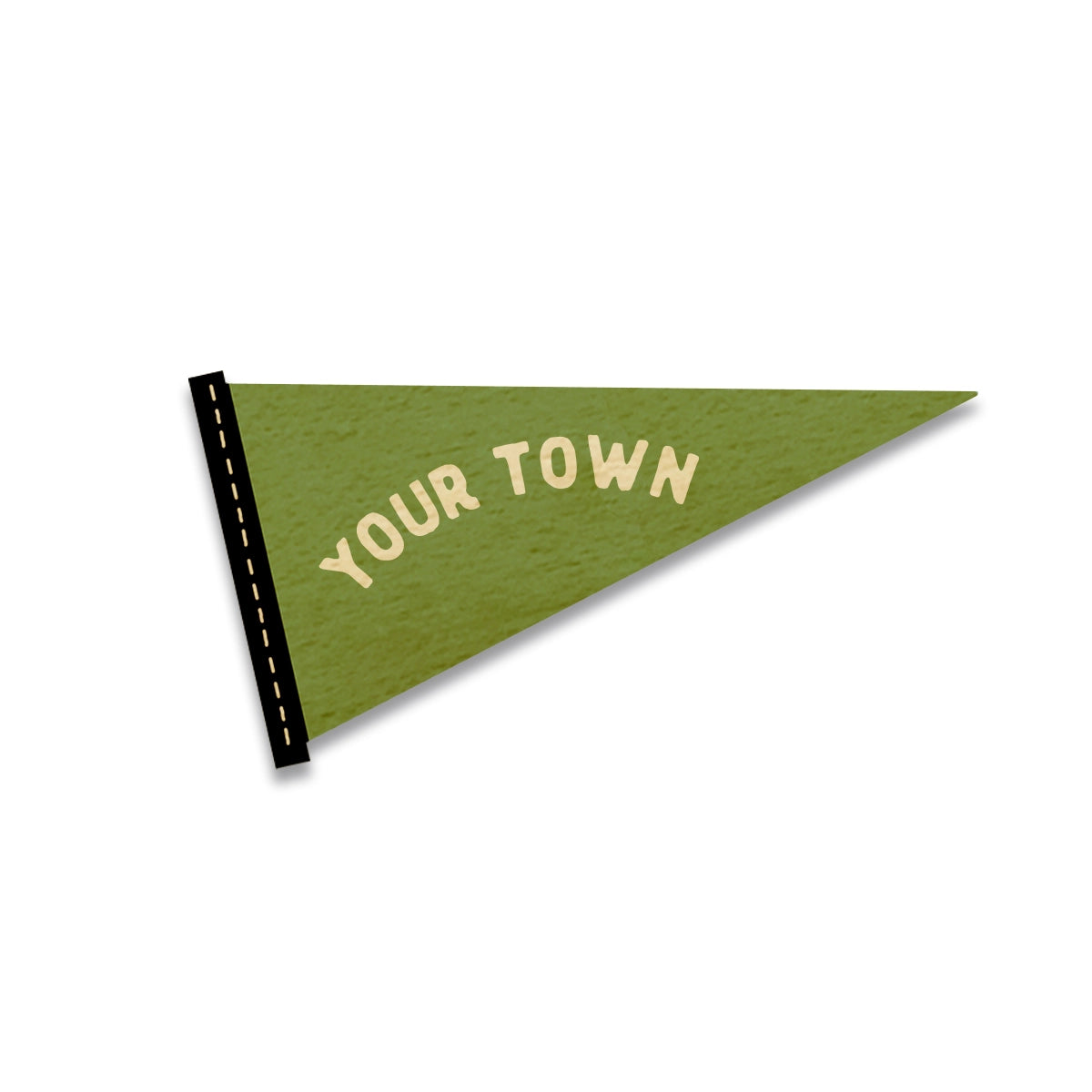 Pennant Wood Magnet Die Cut Shape GODERICH - Green