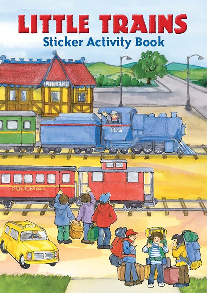 Little Trains Sticker Activity Book (Dover Little Activity Books: Travel) cover image