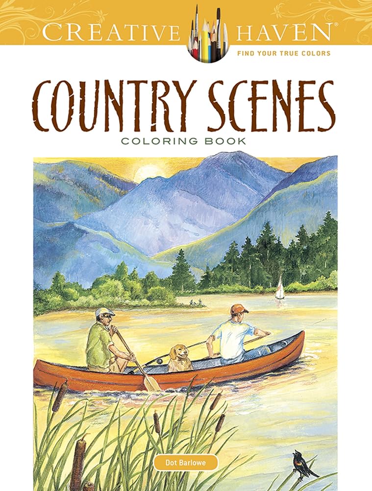 Creative Haven Country Scenes Coloring Book cover image