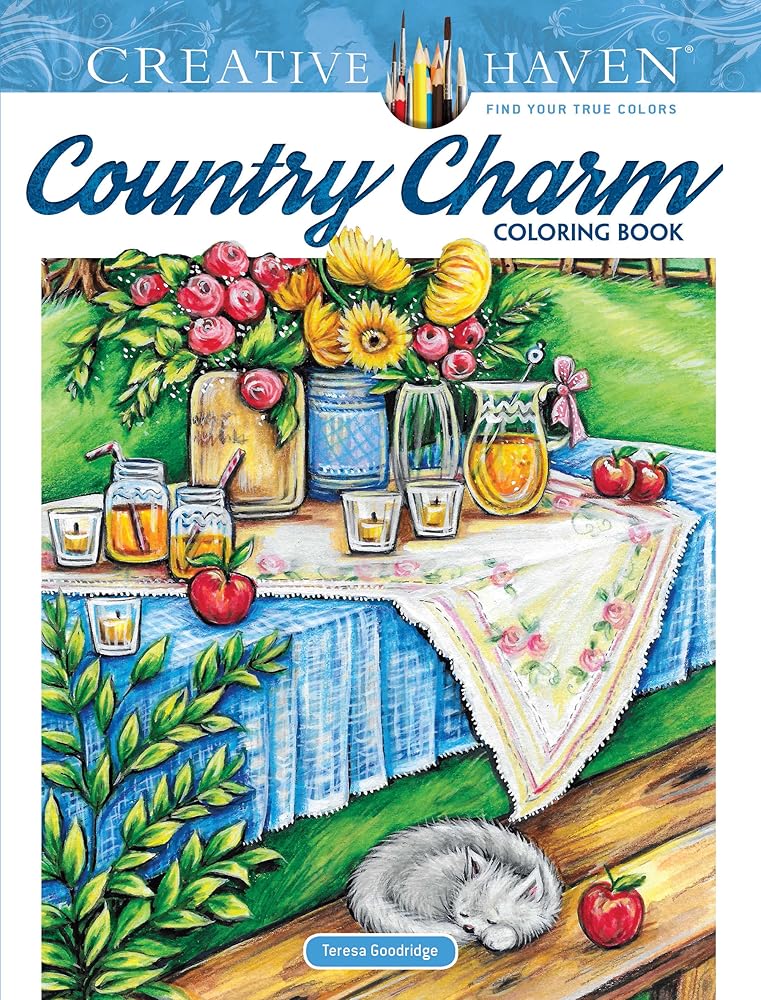 Creative Haven Country Charm Coloring Book cover image