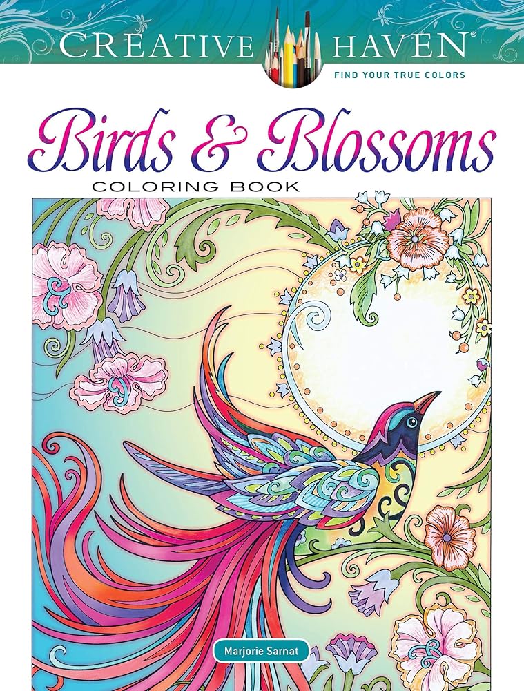 Creative Haven Birds and Blossoms Coloring Book (Adult Coloring Books: Animals) cover image