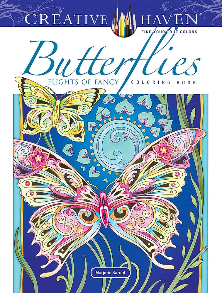 Creative Haven Butterflies Flights of Fancy Coloring Book cover image