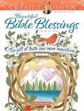 Creative Haven Beautiful Bible Blessings Coloring Book (Adult Coloring Books: Religious) cover image