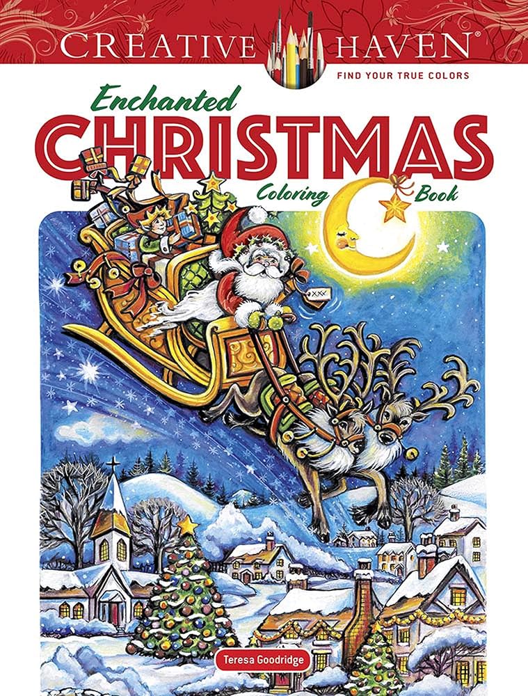 Creative Haven Enchanted Christmas Coloring Book (Adult Coloring Books: Christmas) cover image