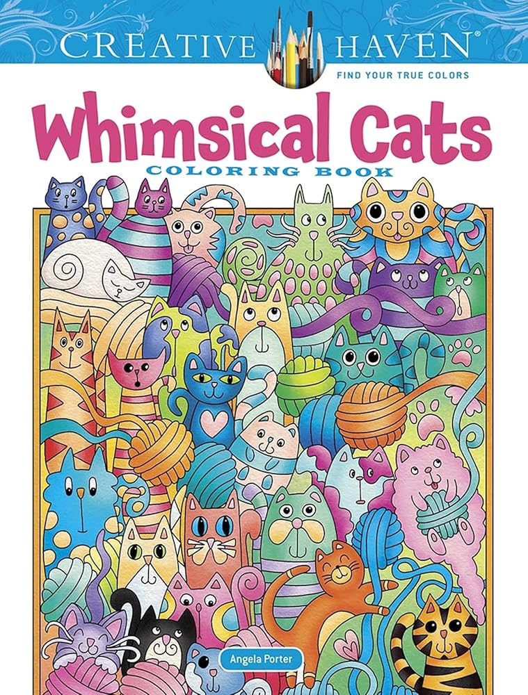 Creative Haven Whimsical Cats Coloring Book (Adult Coloring Books: Pets) cover image