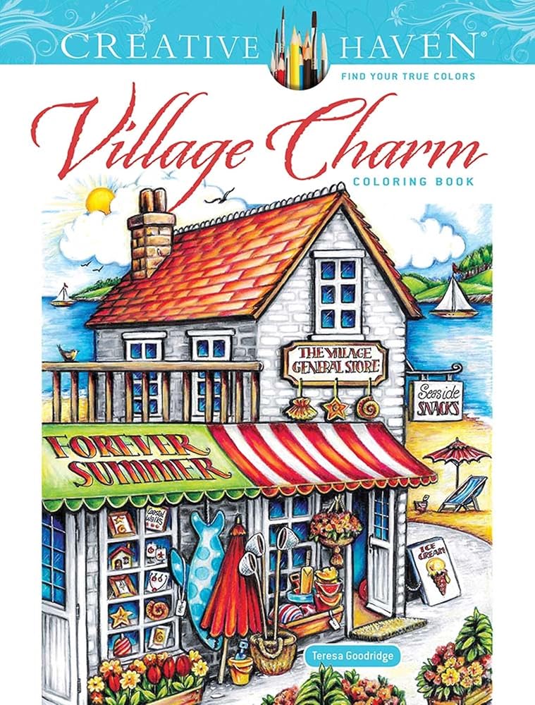 Creative Haven Village Charm Coloring Book (Adult Coloring Books: In The Country) cover image