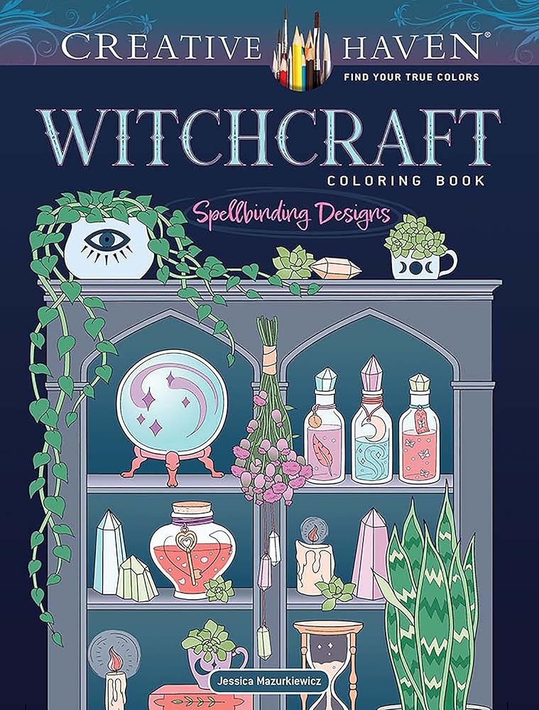 Creative Haven Witchcraft Coloring Book: Spellbinding Designs (Adult Coloring Books: Fantasy) cover image