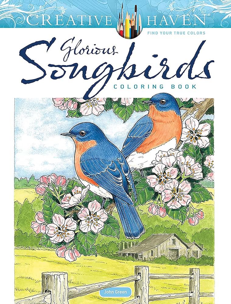 Creative Haven Glorious Songbirds Coloring Book (Adult Coloring Books: Animals) cover image