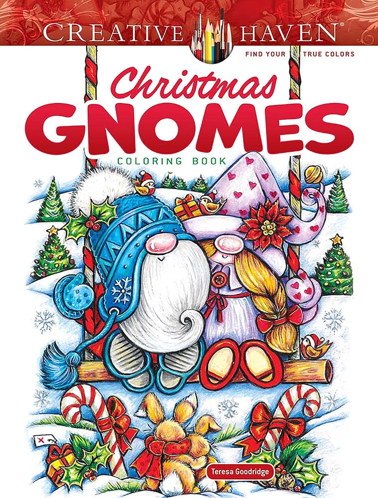 Creative Haven Christmas Gnomes Coloring Book (Adult Coloring Books: Christmas) cover image