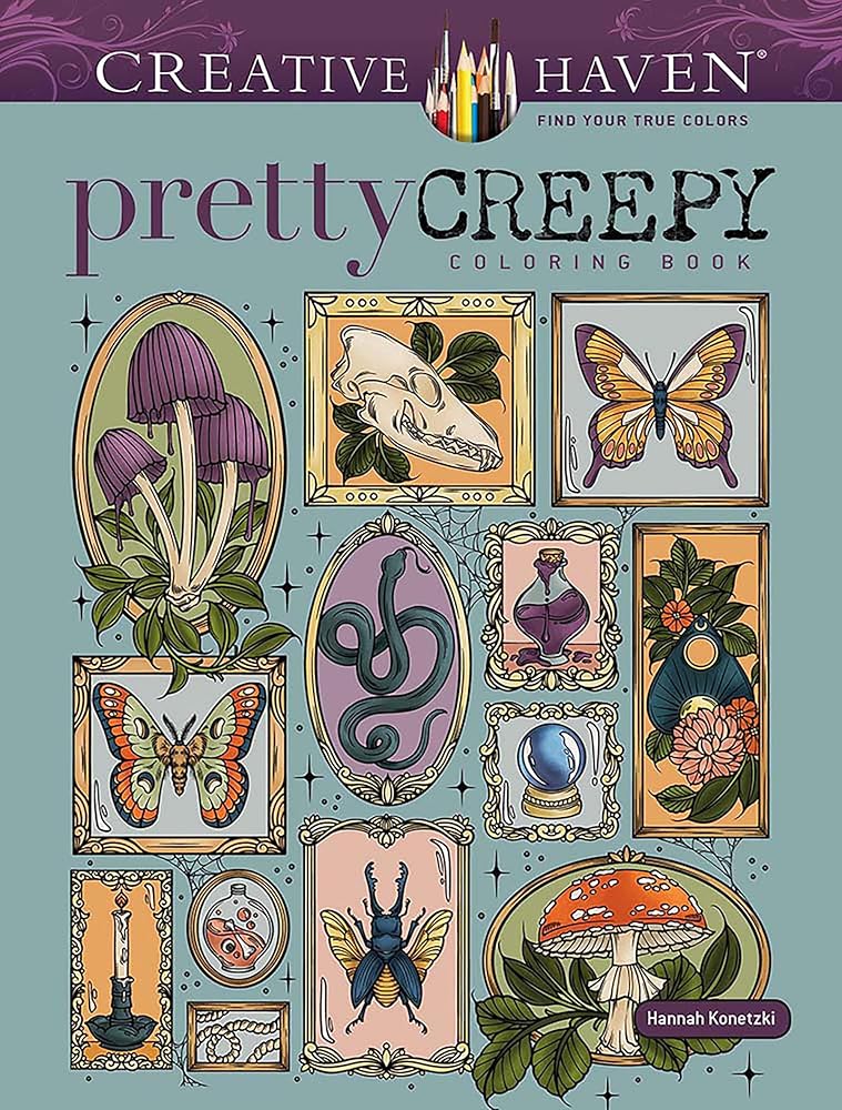 Creative Haven Pretty Creepy Coloring Book (Adult Coloring Books: Holidays & Celebrations) cover image