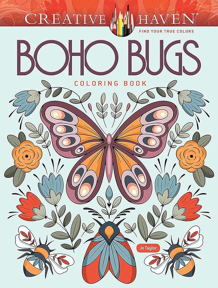 Creative Haven Boho Bugs Coloring Book (Adult Coloring Books: Insects) cover image