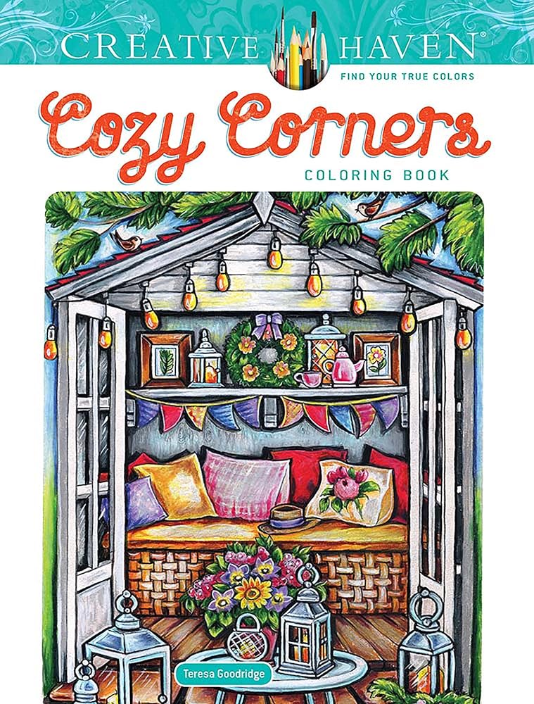 Creative Haven Cozy Corners Coloring Book (Adult Coloring Books: Calm) cover image