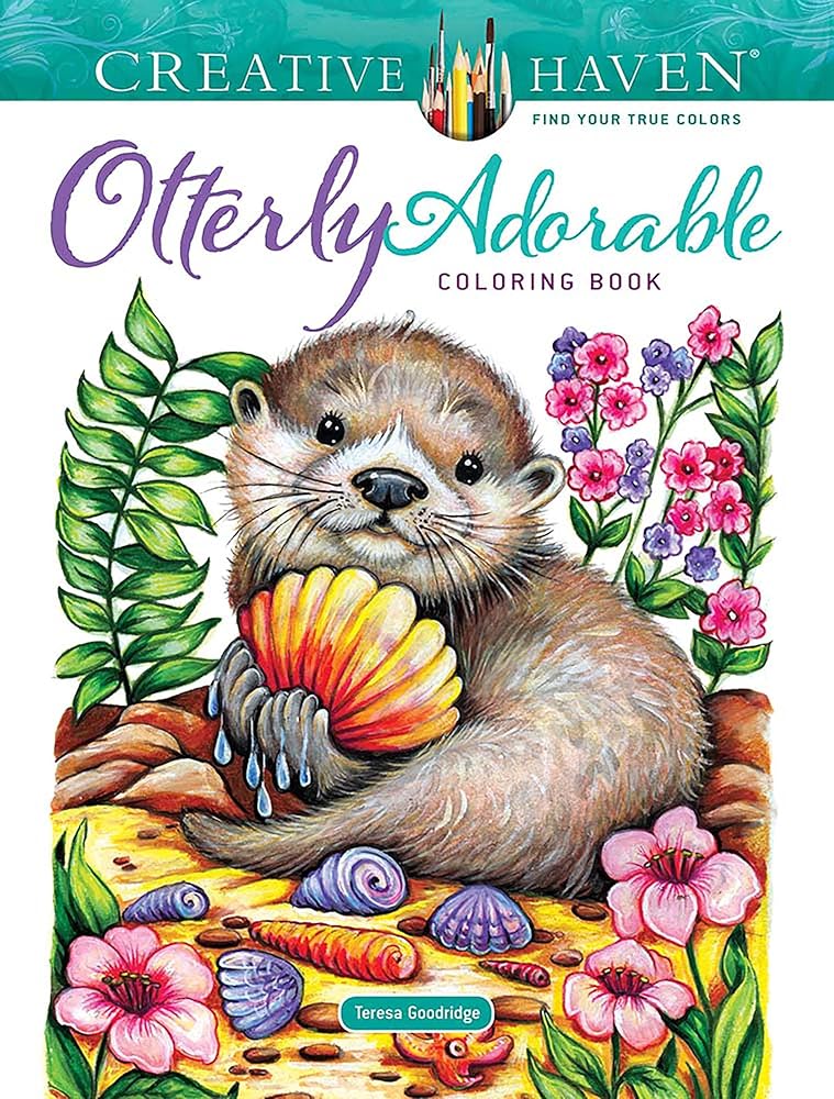 Creative Haven Otterly Adorable Coloring Book: Super Cute Otter Designs for Relaxing Adult/Teen Coloring (Adult Coloring Books: Animals) cover image