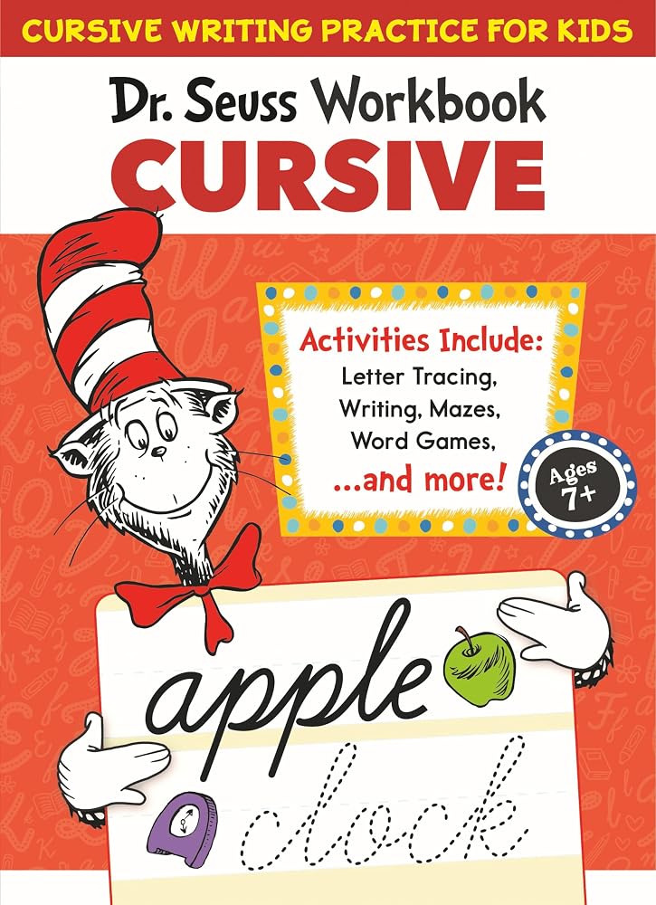 Dr. Seuss Cursive Workbook: Beginner Cursive Handwriting for Kids (Dr. Seuss Workbooks) cover image