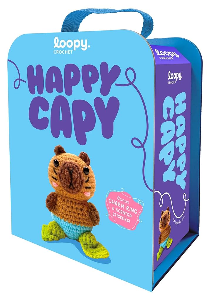 Happy Capy: Crochet Book & Kit: With step-by-step instructions and everything you need included! (Loopy Crochet Kits) cover image
