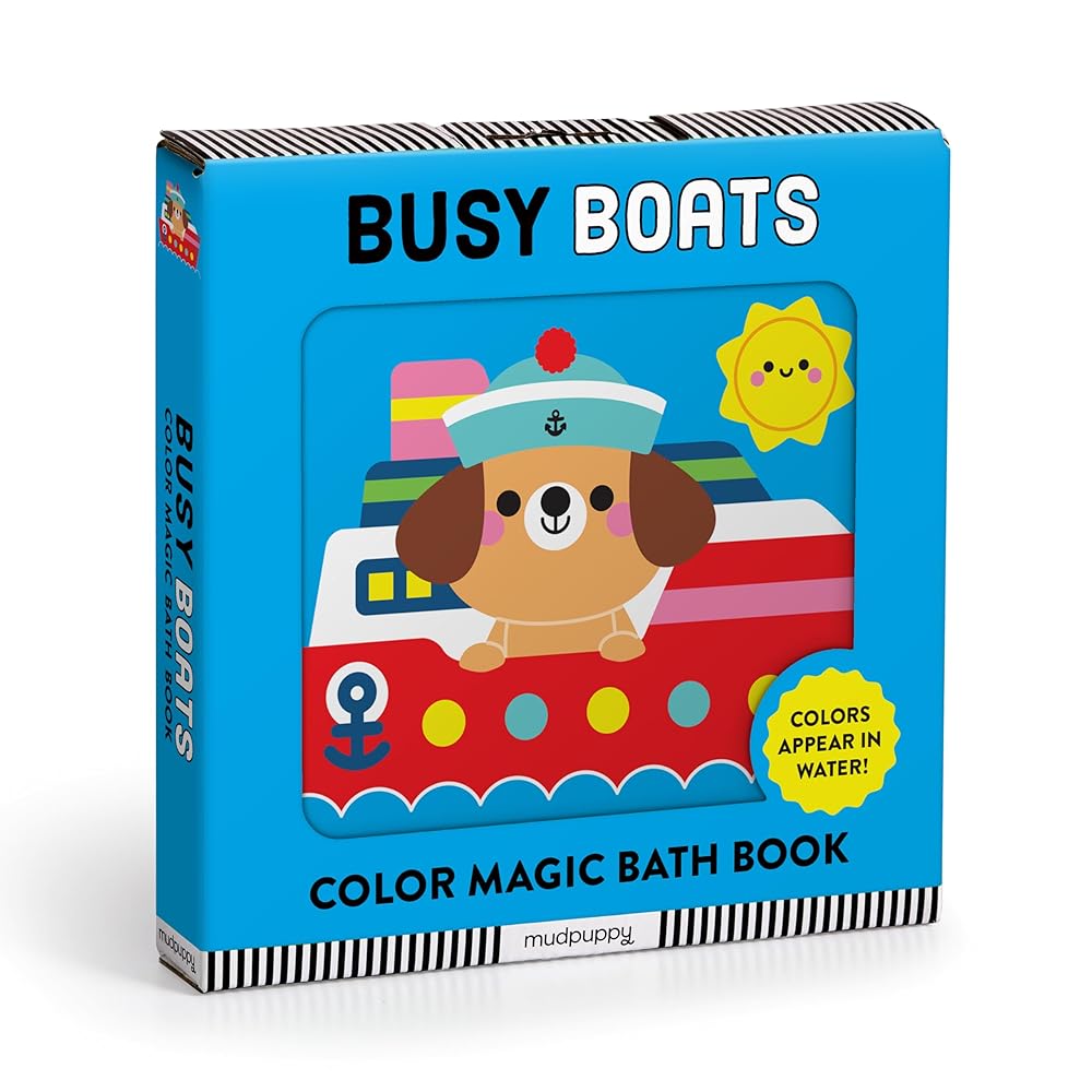 Busy Boats Color Magic Bath Book cover image