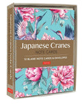 Japanese Cranes Note Cards: 12 Blank Note Cards & Envelopes (6 x 4 inch cards in a box) cover image