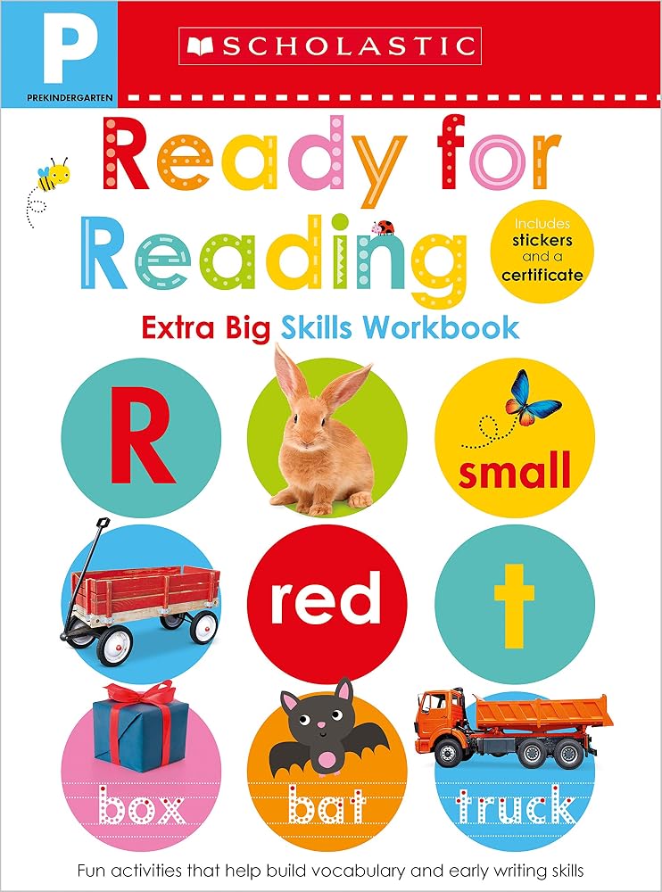 Pre-K Ready for Reading Workbook: Scholastic Early Learners (Extra Big Skills Workbook) cover image