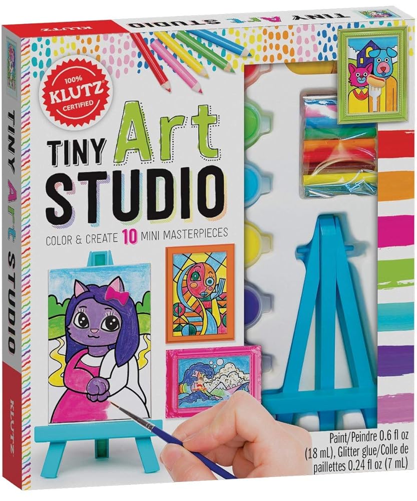 Tiny Art Studio (Klutz): Color & Create 10 Mini Masterpieces cover image