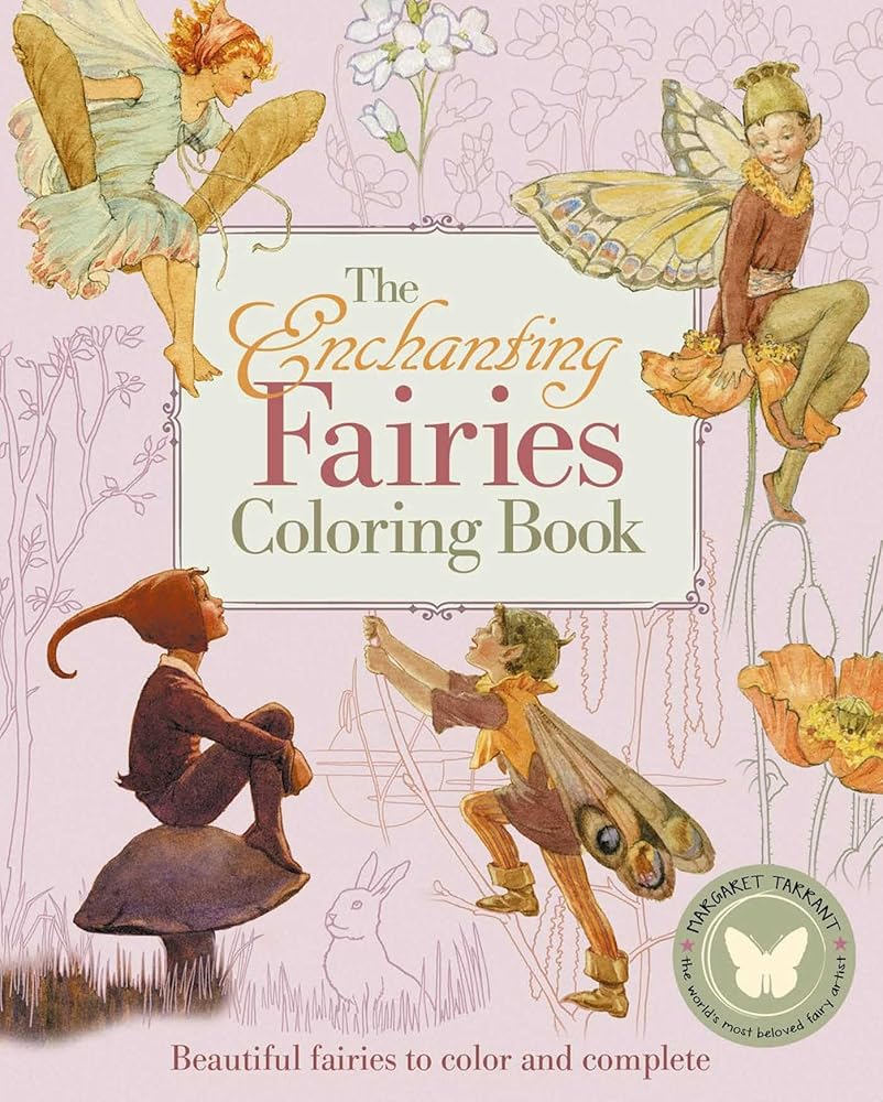 The Enchanting Fairies Coloring Book: Beautiful Fairies to Color and Complete (Sirius Vintage Coloring) cover image