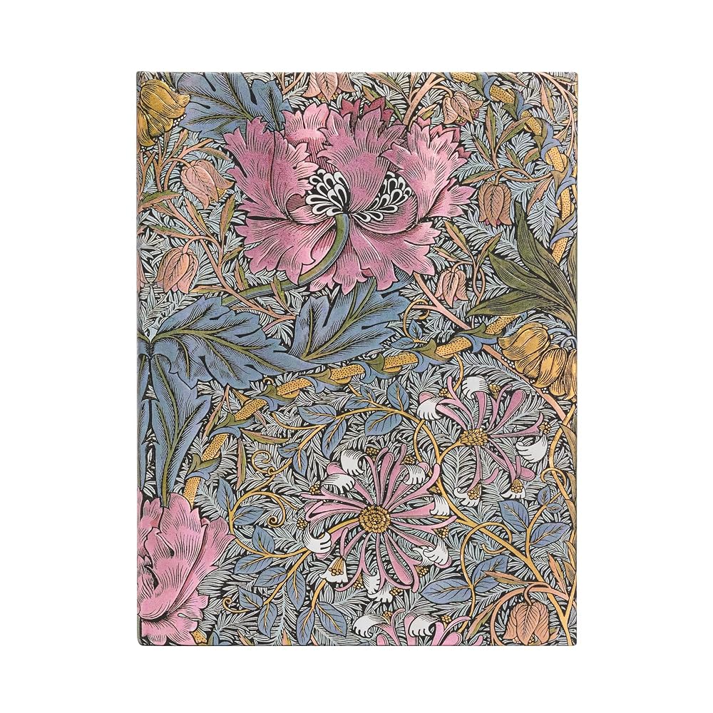 Morris Pink Honeysuckle Ultra Lined Hardcover Journal, 144pg, 120GSM by Paperblanks (William Morris) cover image