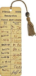 Vintage Library Card Beaded Bookmark cover image
