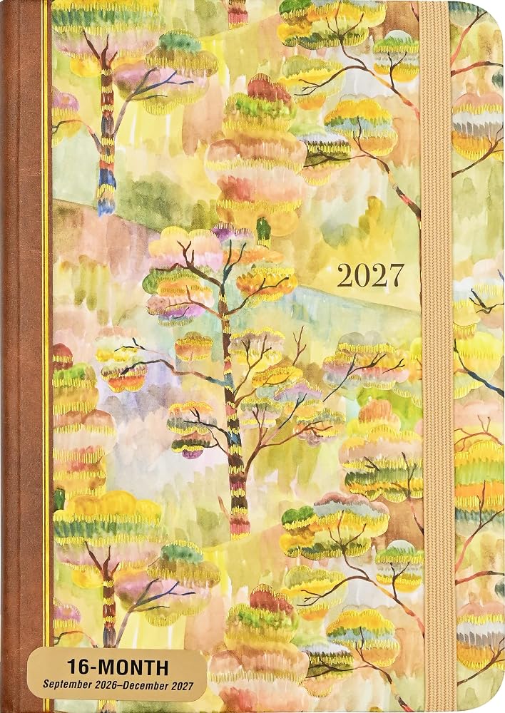 2027 Watercolor Treescape Weekly Planner (16 months, Sept 2026 to Dec 2027) cover image