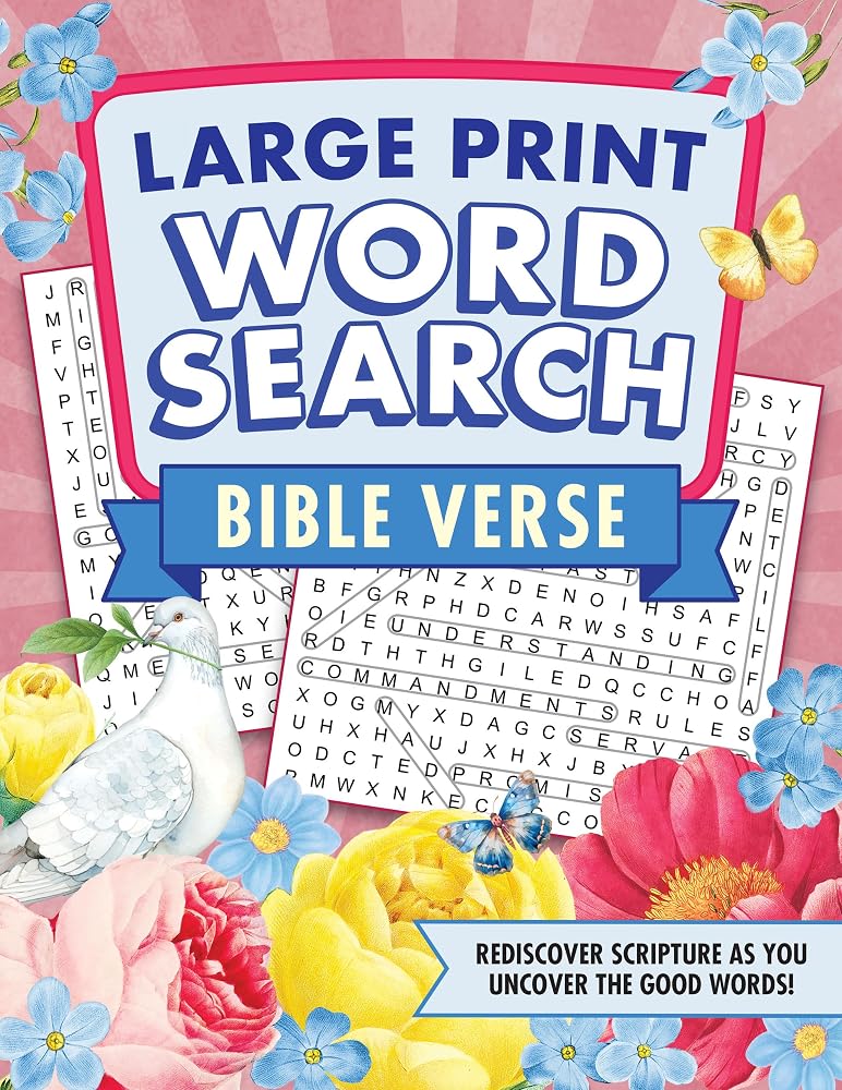 Bible Verse Large Print Word Search cover image