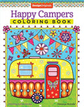 Happy Campers Coloring Book (Coloring is Fun) (Design Originals) 30 Cheerful Art Activities from Thaneeya McArdle on High-Quality, Extra-Thick Perforated Pages that Resist Bleed-Through cover image