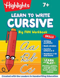 Learn to Write Cursive Big Fun Workbook: 110-Page Cursive Handwriting Workbook, Step-by-Step Instructions for Cursive Writing Practice, Learn Cursive for Kids 7-9 cover image