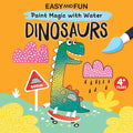 Easy and Fun Paint Magic with Water: Dinosaurs (Happy Fox Books) Paintbrush Included - Mess-Free Painting for Kids 4-6 to Create a T. Rex, Triceratops, Pterodactyl, and More cover image