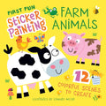 First Fun Sticker Painting: Farm Animals: 12 Colorful Scenes to Create (Happy Fox Books) Sticker Book for Kids Ages 4-6 - Barnyard Animals from Cows and Pigs to Horses, Rabbits, Turkeys, and More cover image